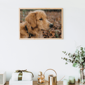 Photo mosaic with dog or other pet – circles