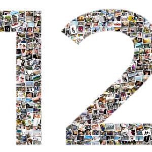 Photo collages for the 1st birthday – a set of 12 collages
