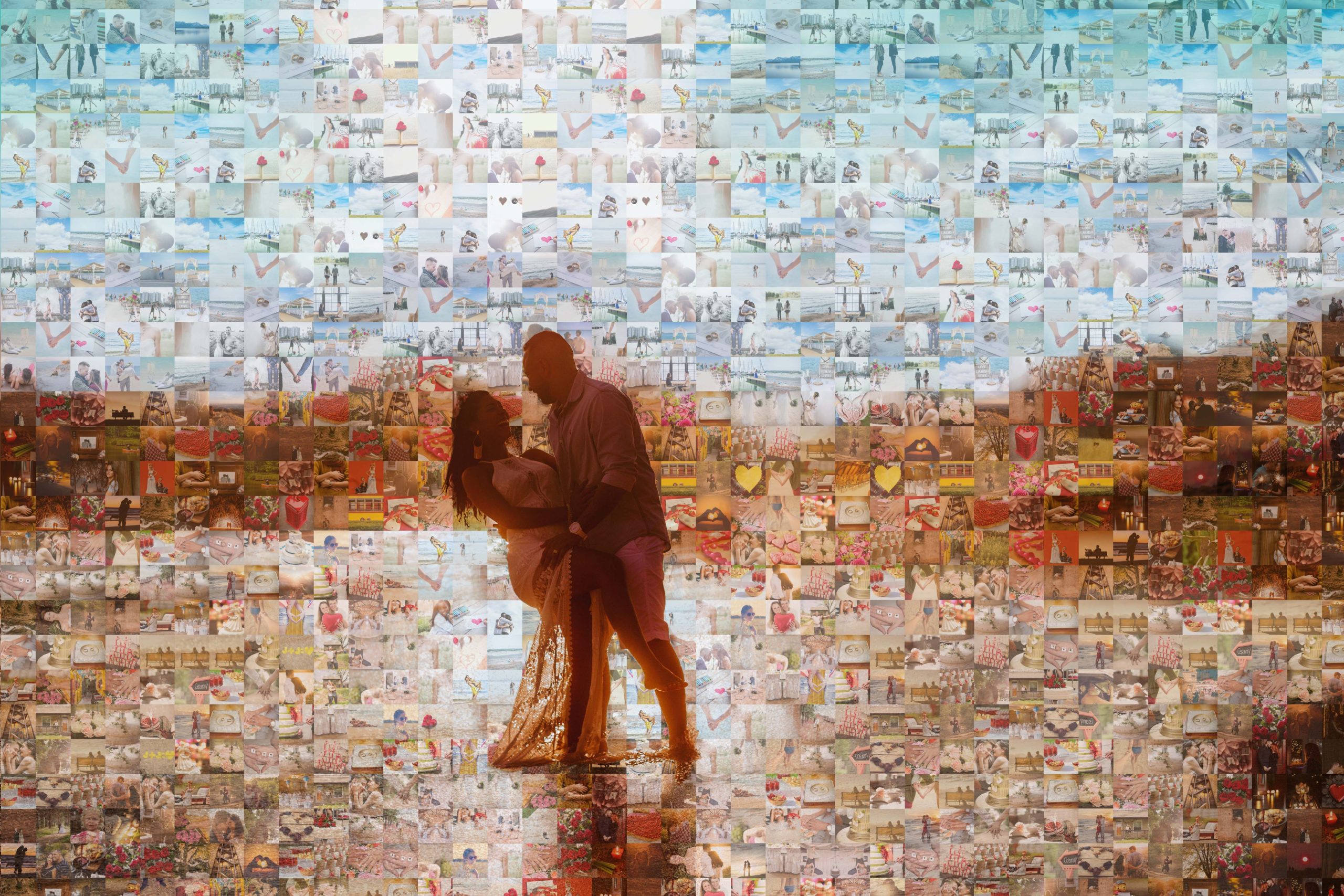 Mozaika ze zdjęć na ślub